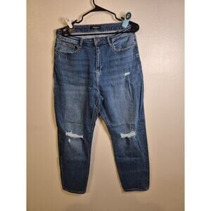 American Bazi Plus Size 1X High Rise Straight Leg Distressed Jeans - NWT